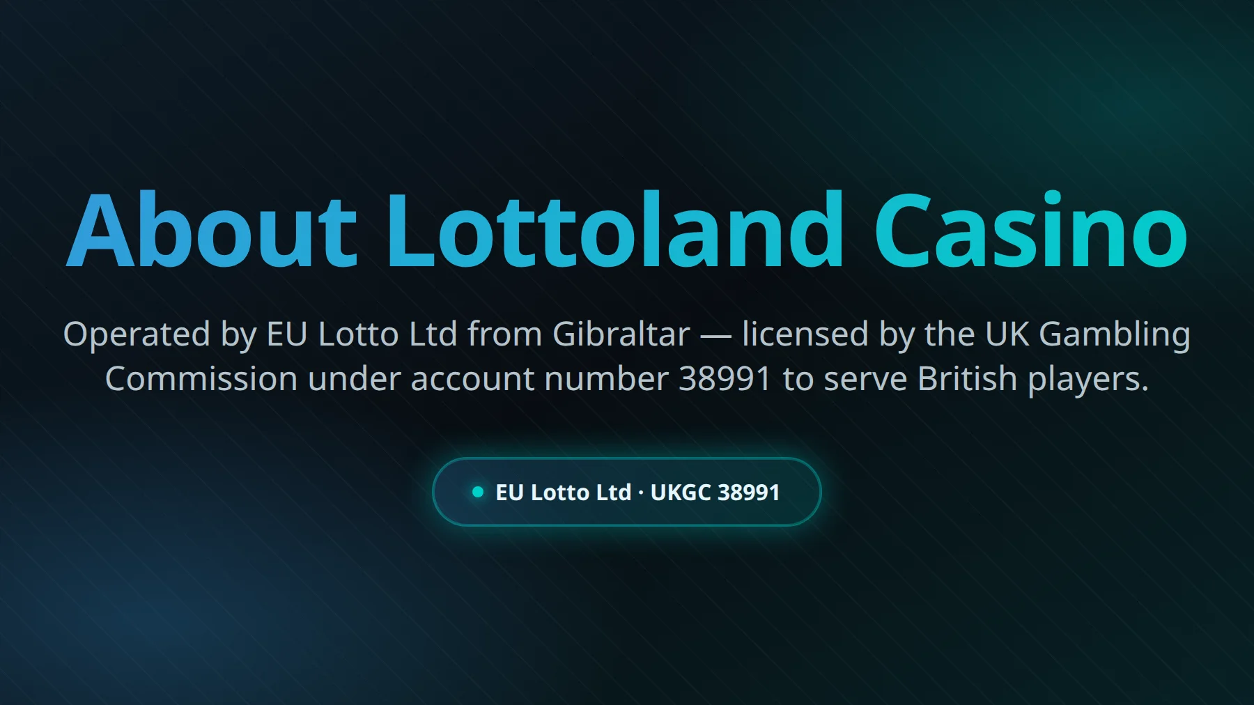 About Lotto land casino - operator and licensing information