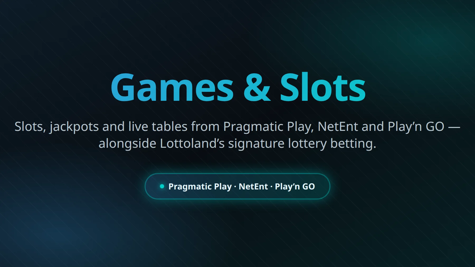 Lotto land casino games library overview