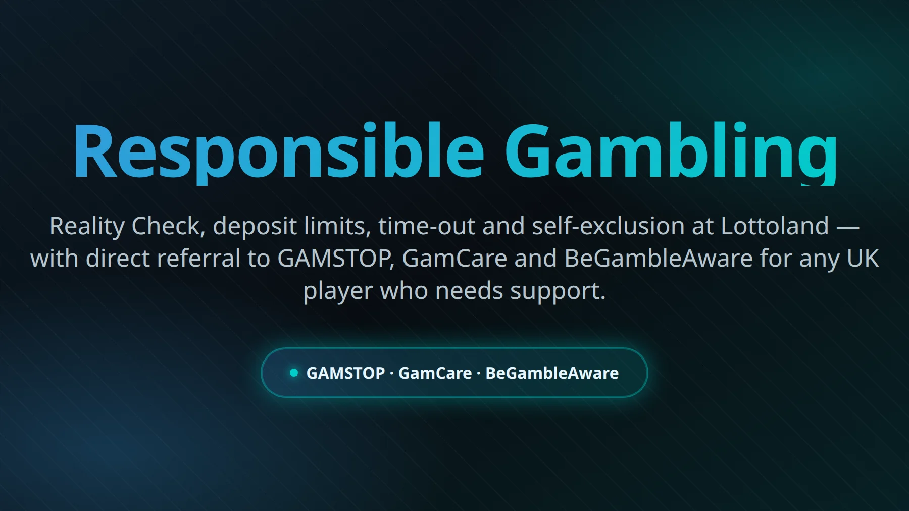 Responsible gambling tools at Lotto land casino